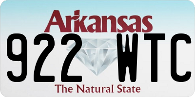 AR license plate 922WTC