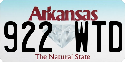 AR license plate 922WTD