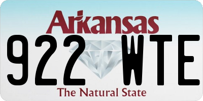 AR license plate 922WTE