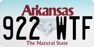 AR license plate 922WTF