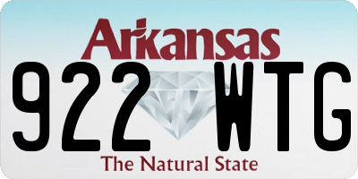 AR license plate 922WTG