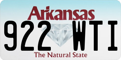 AR license plate 922WTI