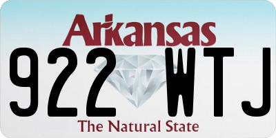 AR license plate 922WTJ