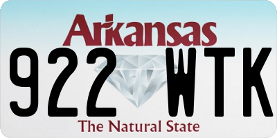 AR license plate 922WTK