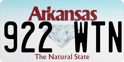 AR license plate 922WTN