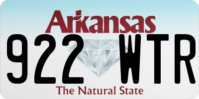 AR license plate 922WTR