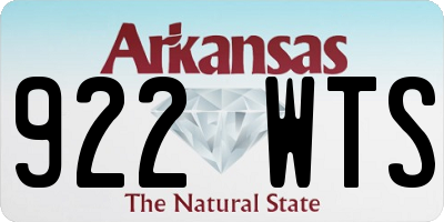 AR license plate 922WTS