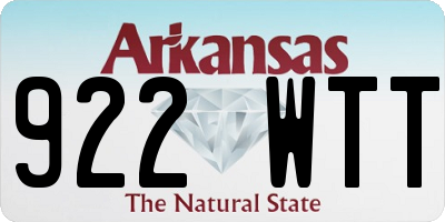 AR license plate 922WTT