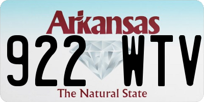 AR license plate 922WTV