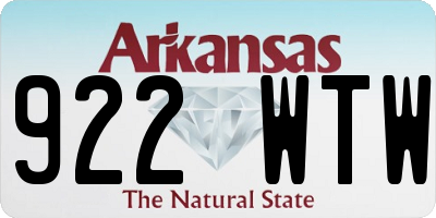 AR license plate 922WTW