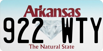 AR license plate 922WTY