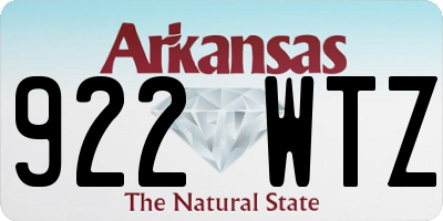 AR license plate 922WTZ