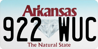 AR license plate 922WUC