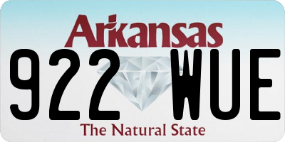 AR license plate 922WUE