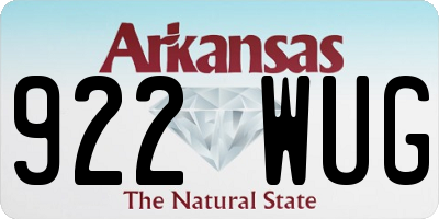 AR license plate 922WUG