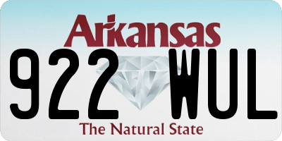 AR license plate 922WUL