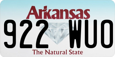 AR license plate 922WUO