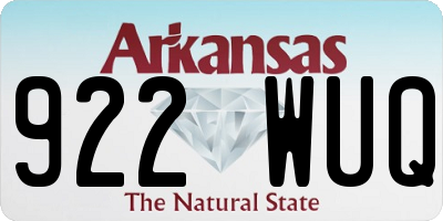 AR license plate 922WUQ