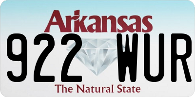 AR license plate 922WUR