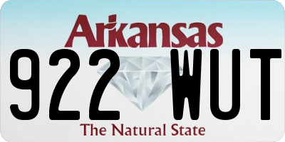 AR license plate 922WUT
