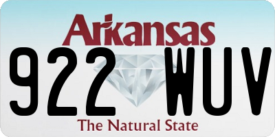 AR license plate 922WUV