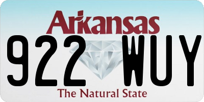 AR license plate 922WUY