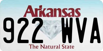 AR license plate 922WVA