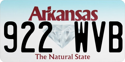 AR license plate 922WVB