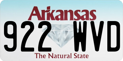 AR license plate 922WVD