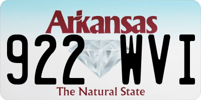 AR license plate 922WVI