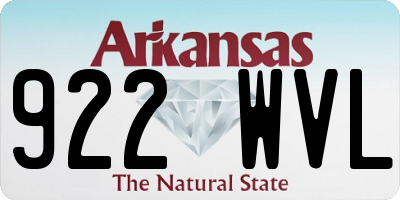 AR license plate 922WVL