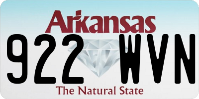 AR license plate 922WVN