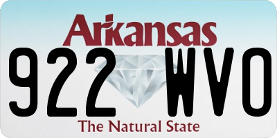 AR license plate 922WVO