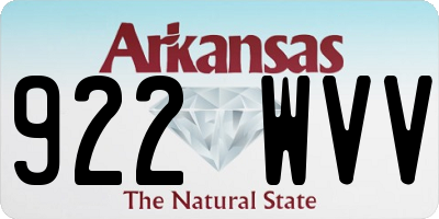 AR license plate 922WVV