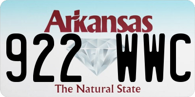 AR license plate 922WWC