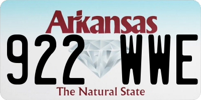 AR license plate 922WWE