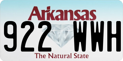 AR license plate 922WWH