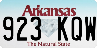AR license plate 923KQW