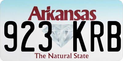 AR license plate 923KRB