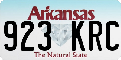 AR license plate 923KRC