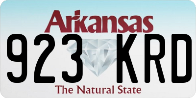 AR license plate 923KRD