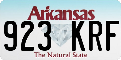 AR license plate 923KRF