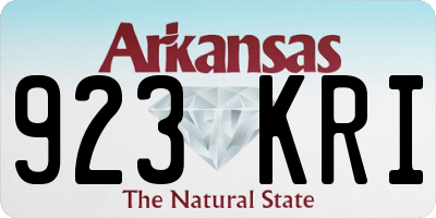 AR license plate 923KRI