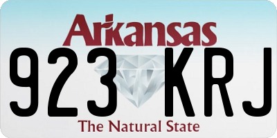 AR license plate 923KRJ
