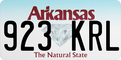 AR license plate 923KRL
