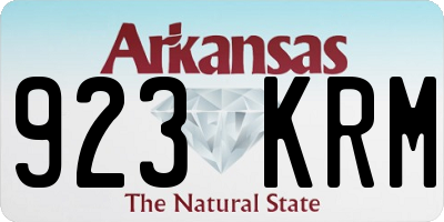 AR license plate 923KRM