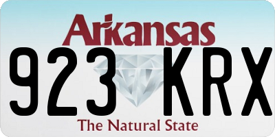 AR license plate 923KRX