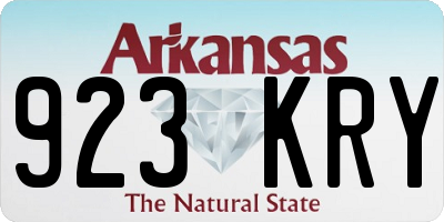 AR license plate 923KRY