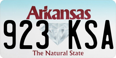 AR license plate 923KSA