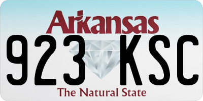 AR license plate 923KSC